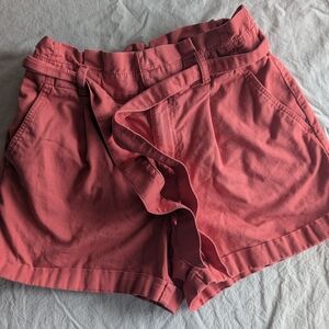 LOFT High Waist Coral Shorts